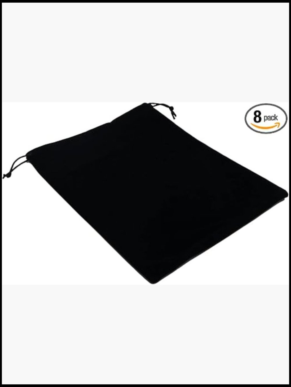 Velvet Drawstring Pouch Set - 8 Pack Large Storage Bags For Travel Cosmetics